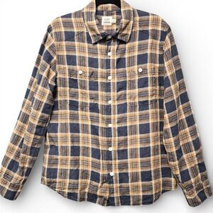 Huckberry Flint And Tinder Crossback Linen Workshirt Mens L (Fits as Medium)